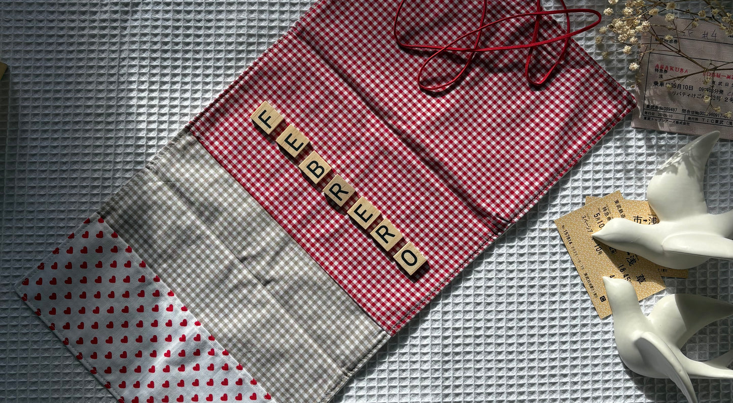 Funda para libros cerezas