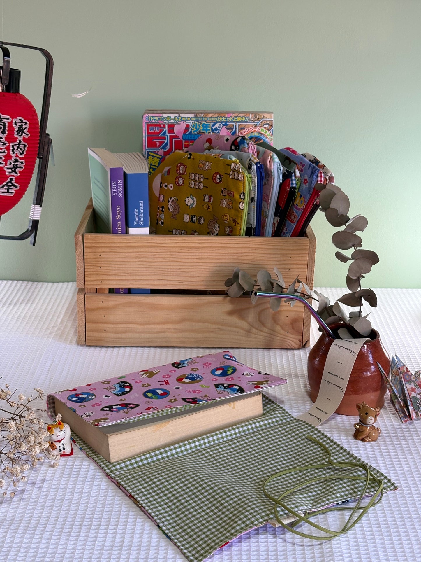 Funda de libro Medetai Fuji con Tela Japonesa – Hecha a mano en Barcelona