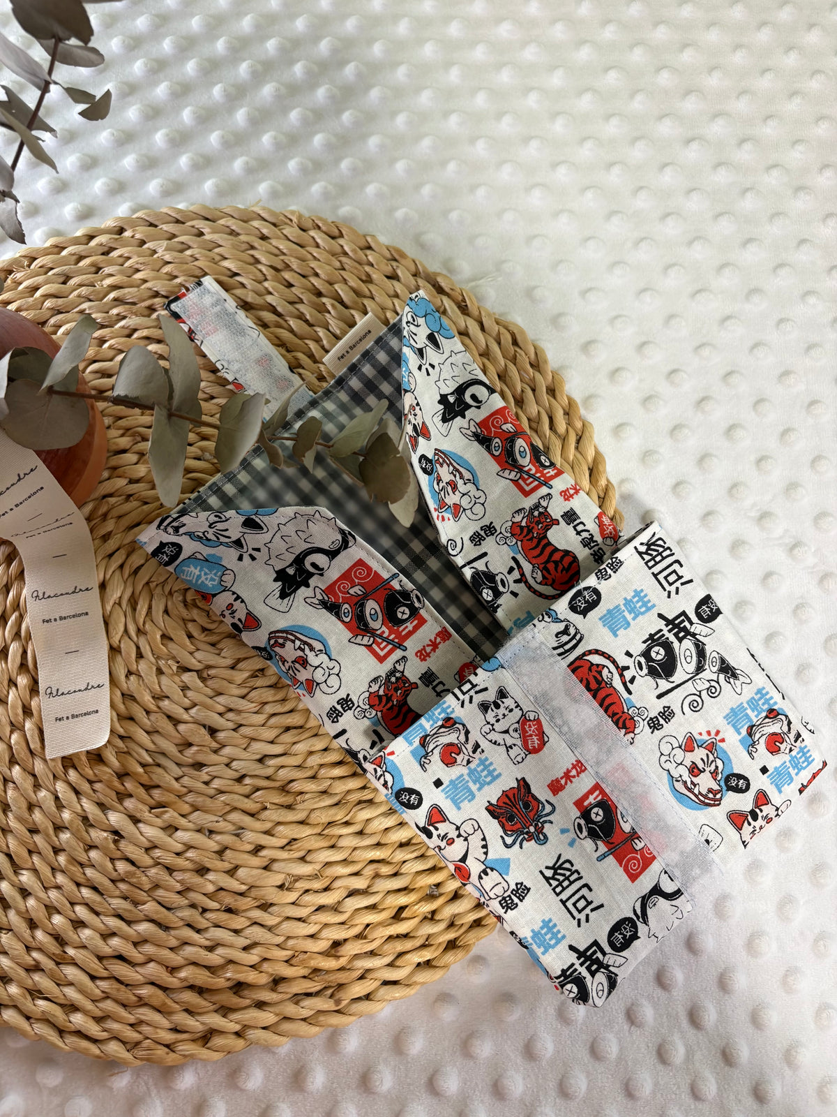 Funda bocadillo Neki azul rojo