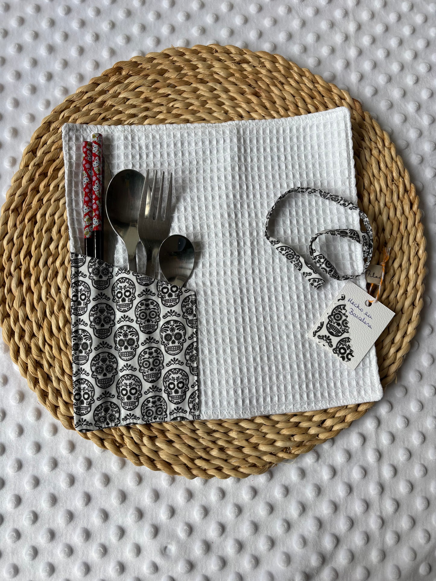 Set de cubiertos calaveras mexicanas