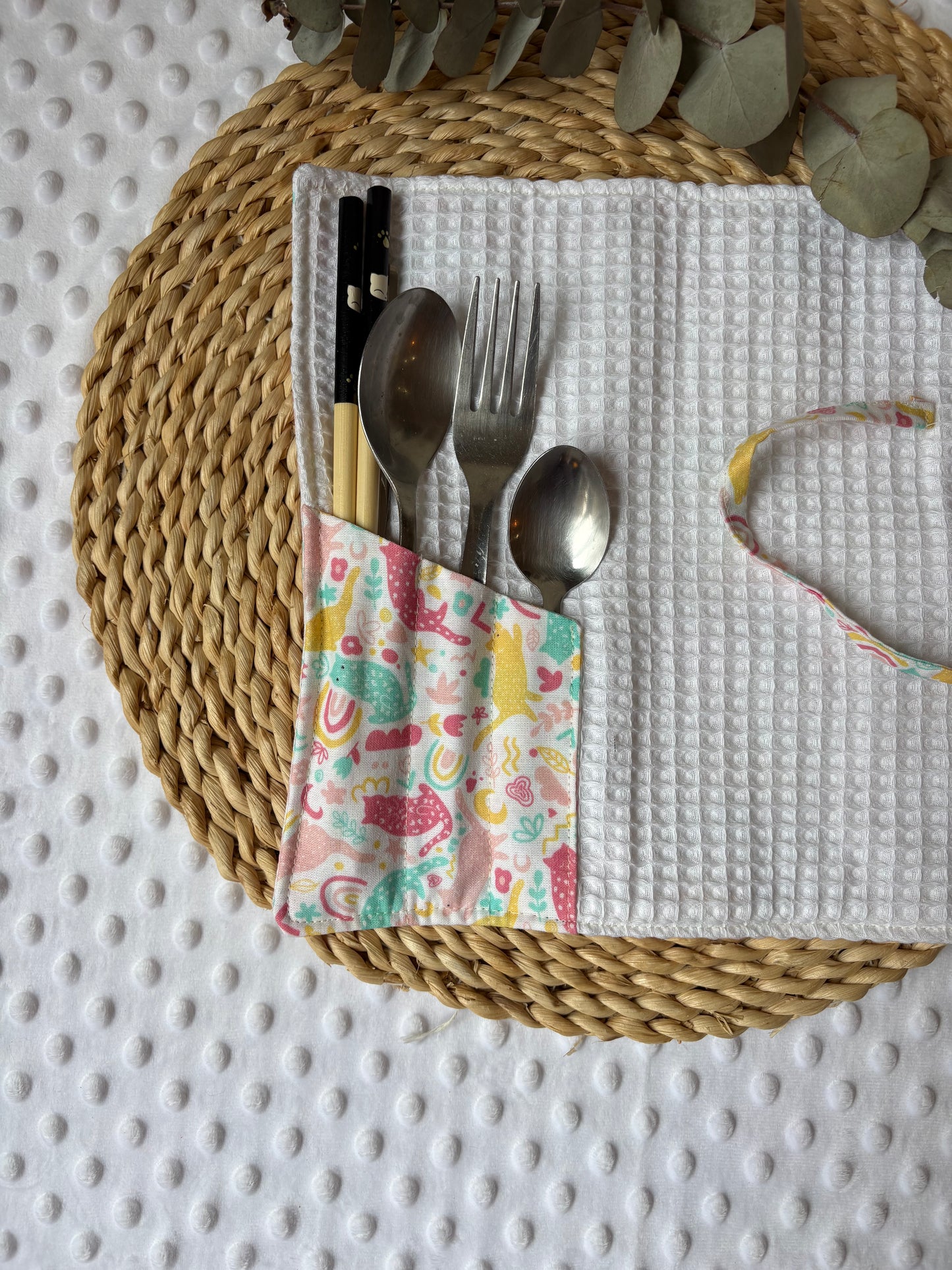 Set de cubiertos gatos de colores