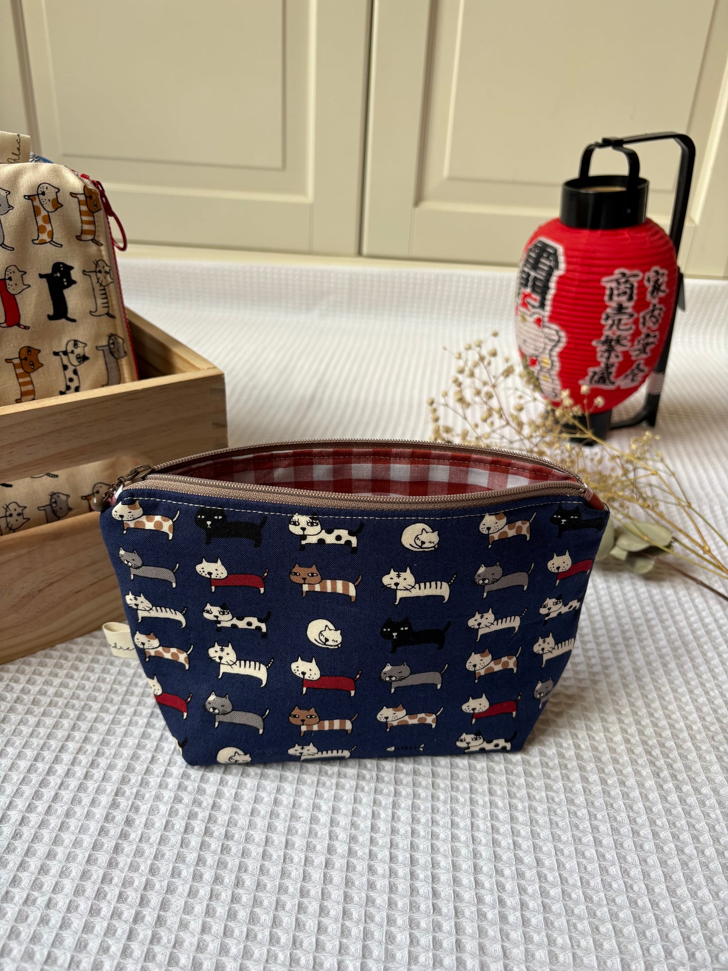 Neceser Gatos azules y sus 5 algodones