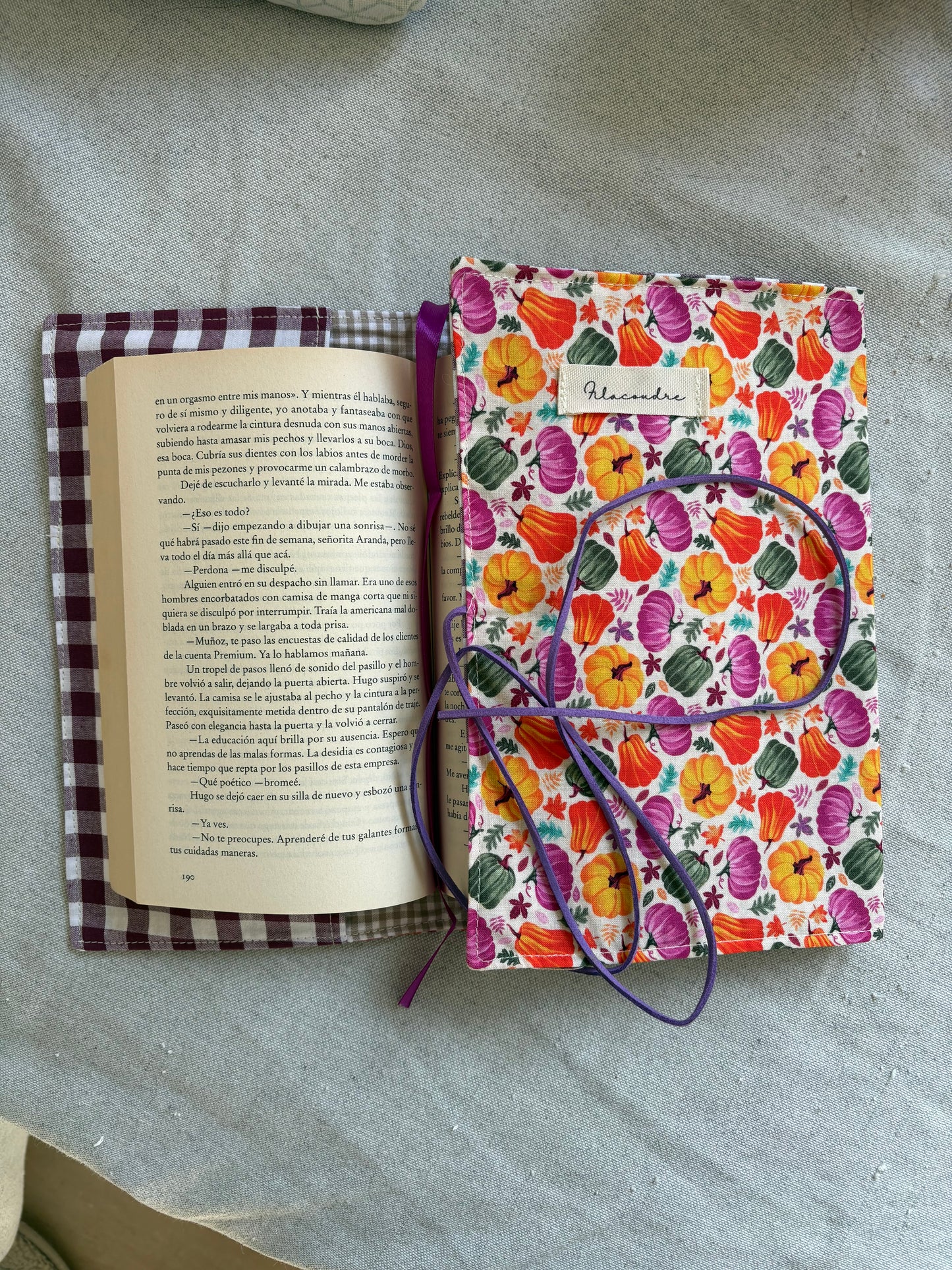 Funda para libros calabazas
