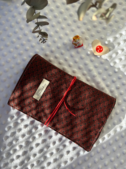 Funda para libros negro y rojo