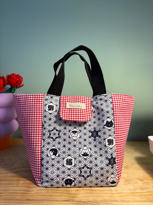 Lunchbag Neko asanoha
