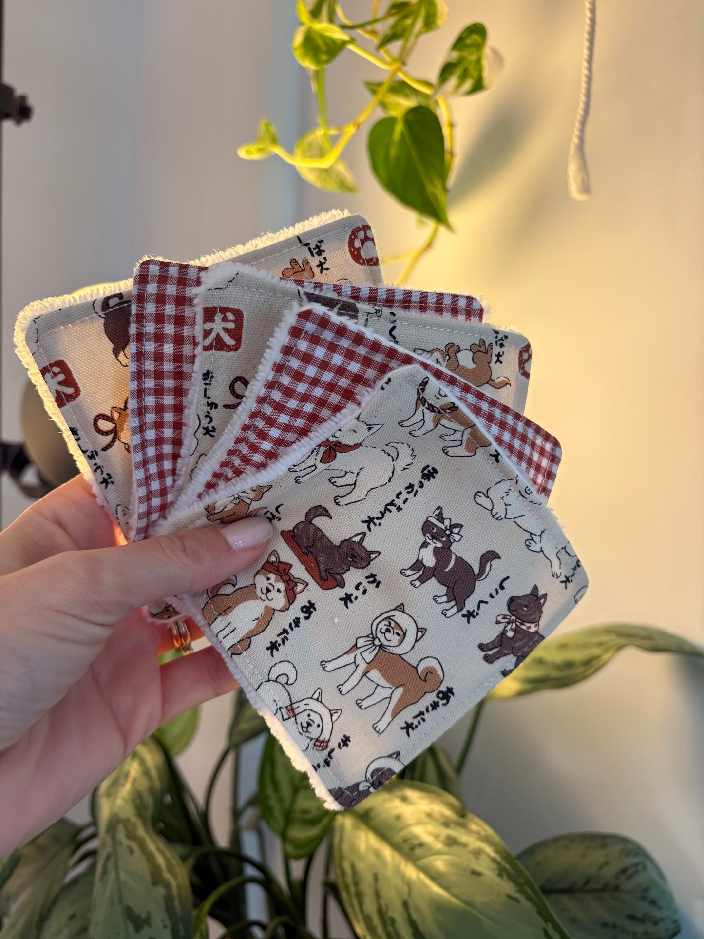 Neceser perritos y 5 algodones reutilizables