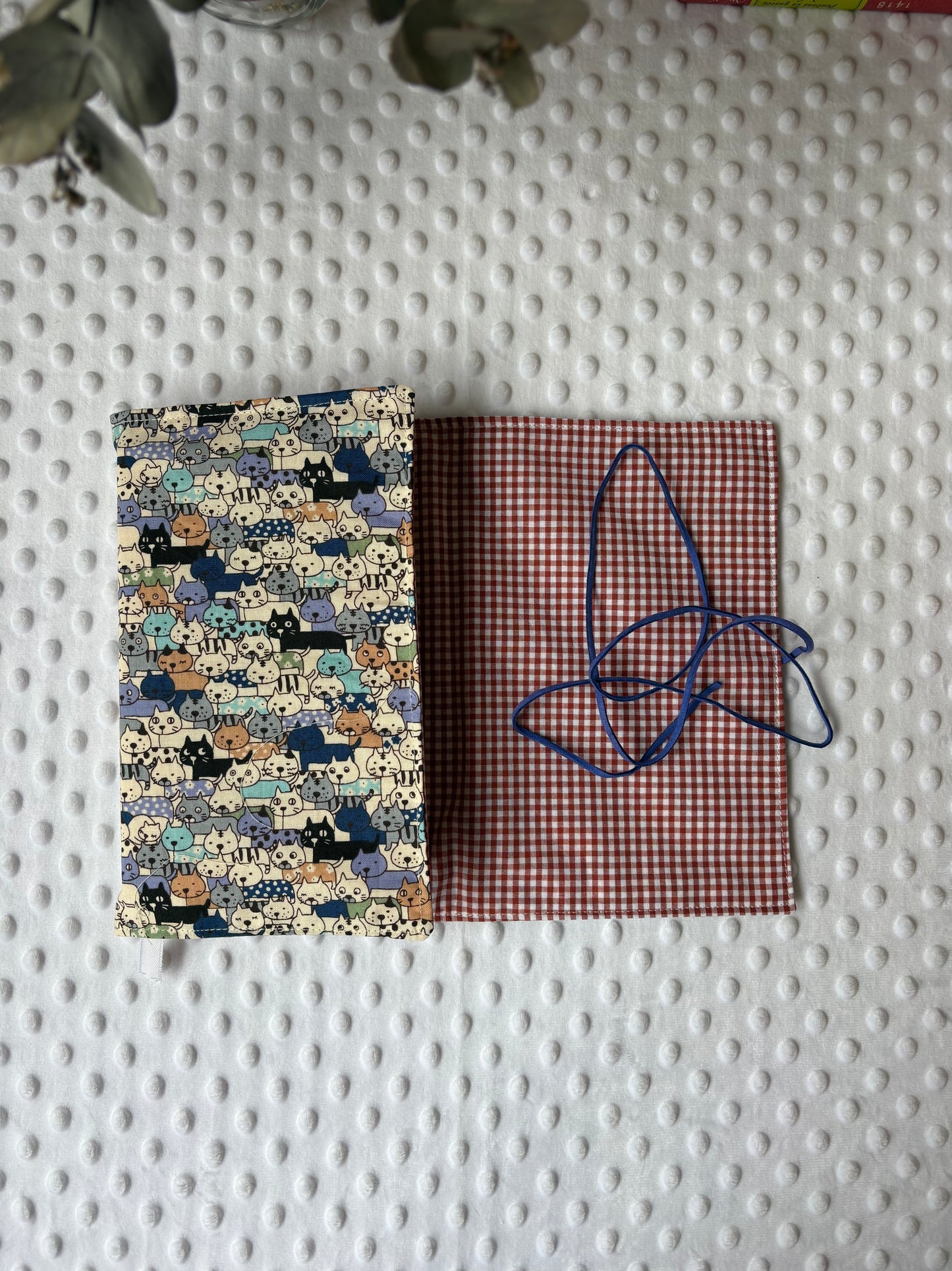 Funda para libros gatos azules