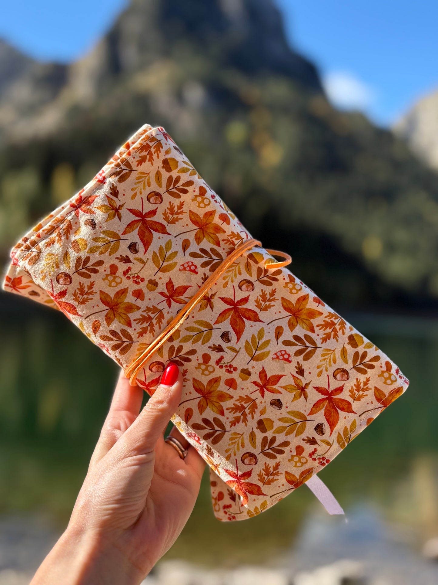 Funda de libro hojas de otoño