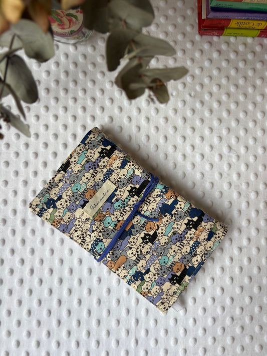 Funda para libros gatos azules
