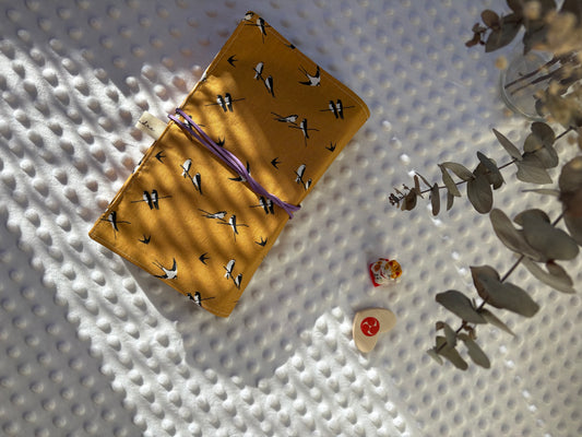 Funda para libros golondrinas lila