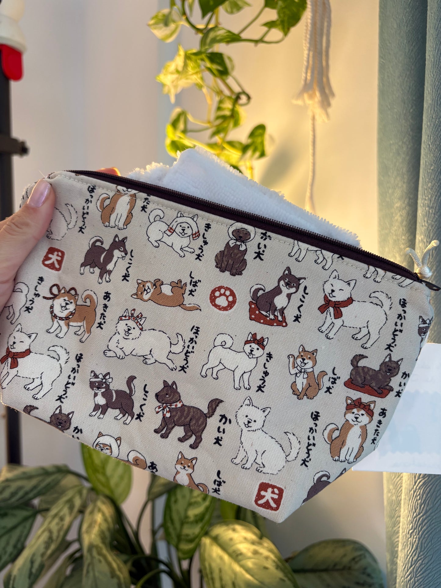 Neceser perritos y 5 algodones reutilizables