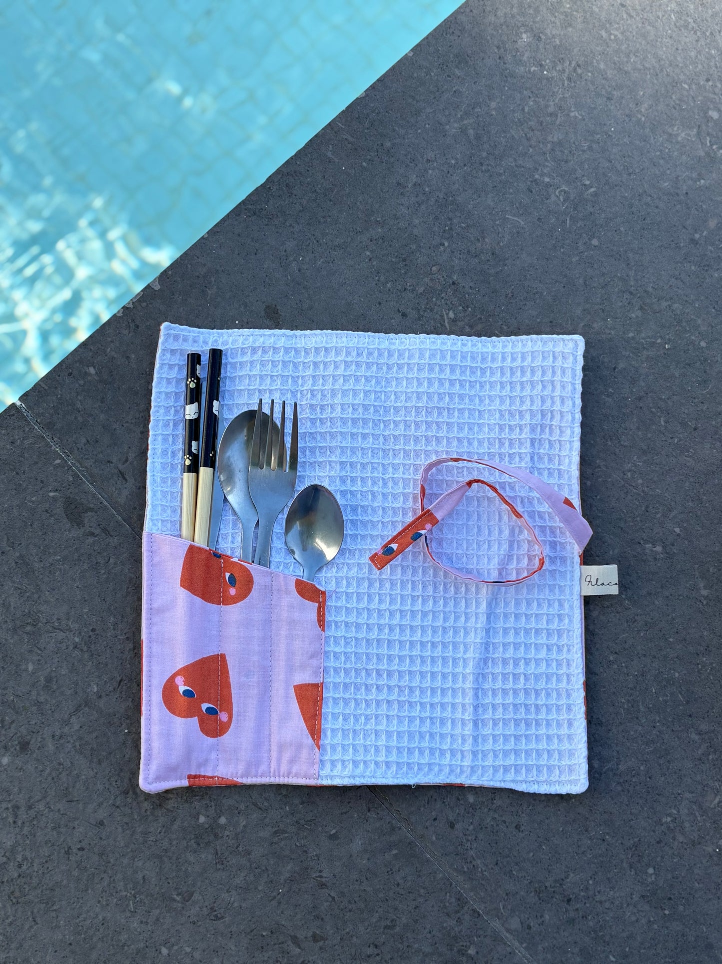 Set de cubiertos corazones
