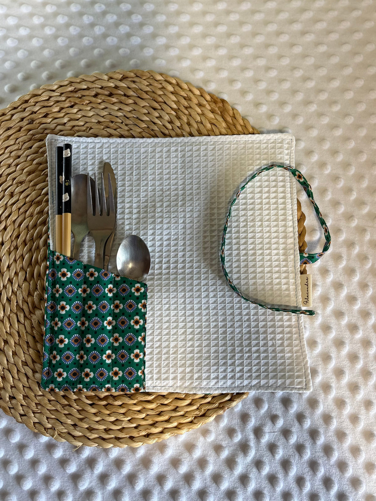 Set de cubiertos domi verde - Hecho a mano en Barcelona