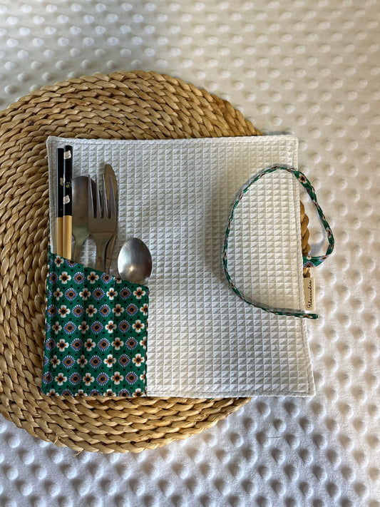 Set de cubiertos domi verde - Hecho a mano en Barcelona