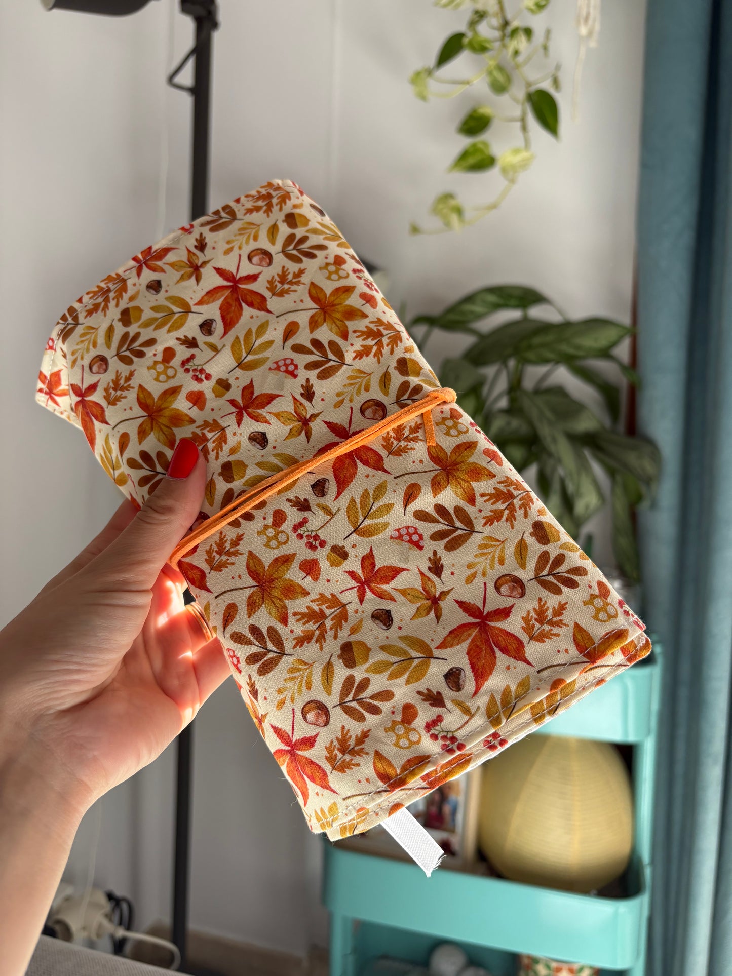 Funda de libro hojas de otoño