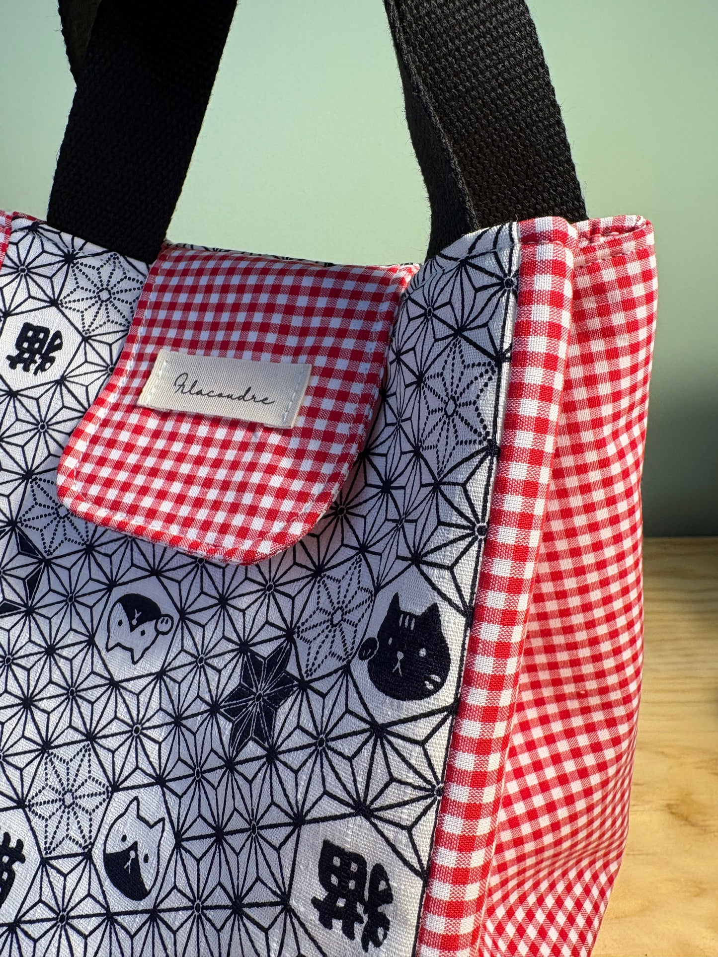 Lunchbag Neko asanoha