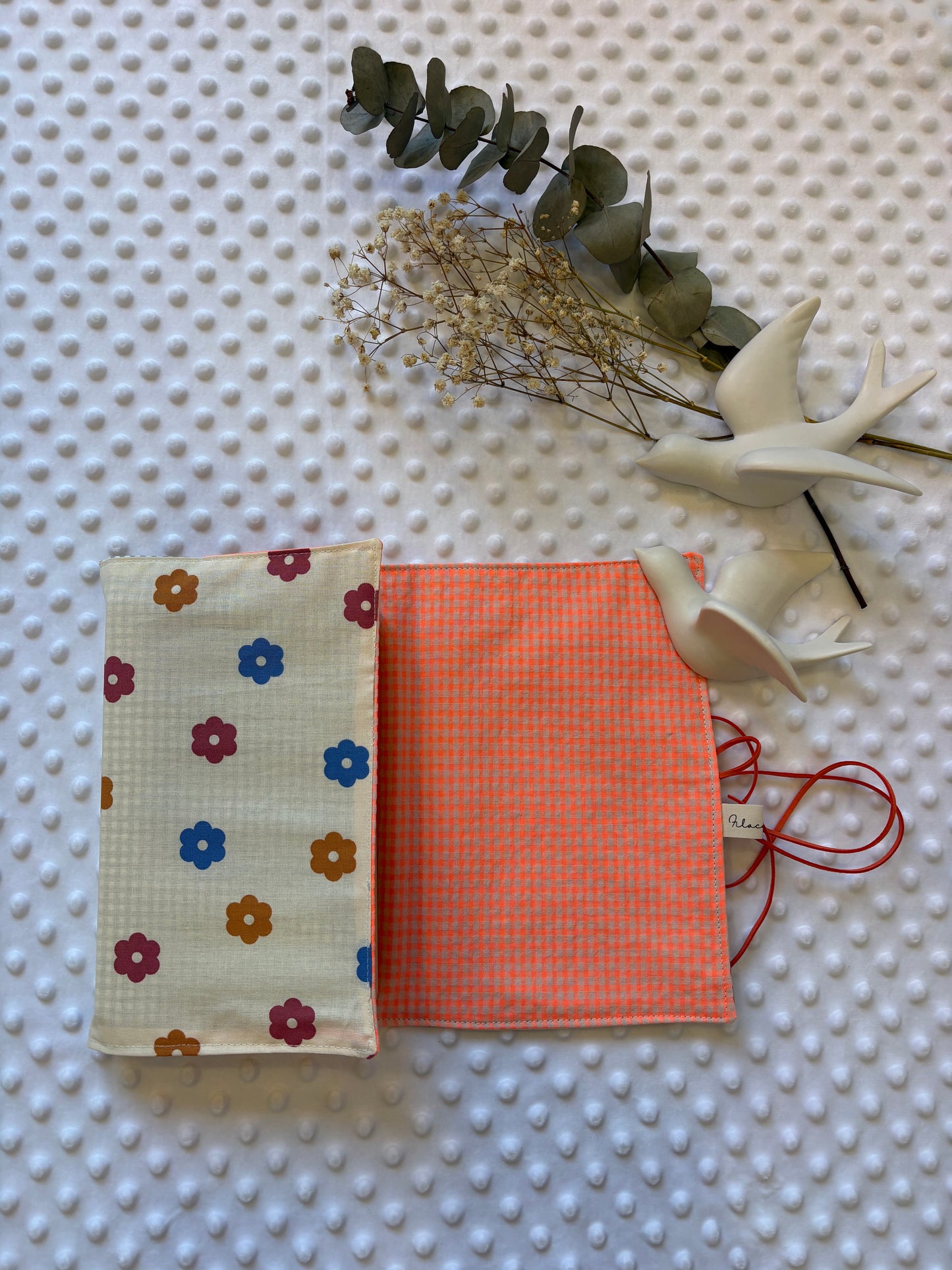 Funda para libros flores
