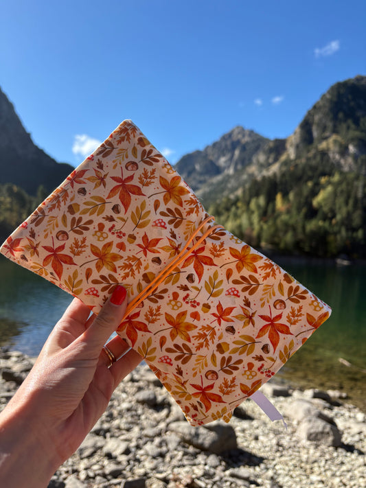 Funda de libro hojas de otoño