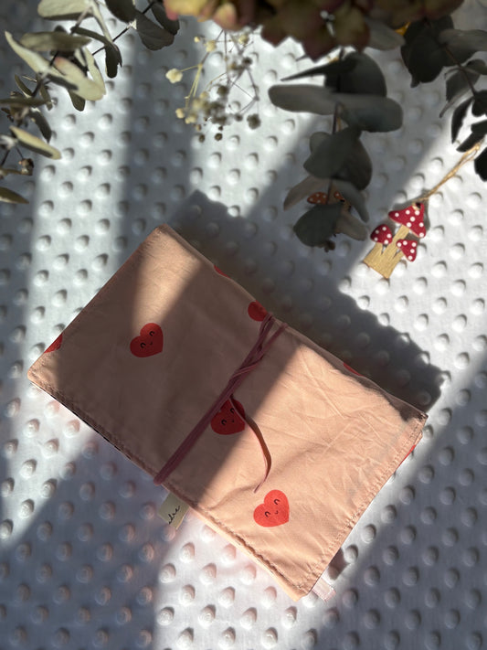 Funda para libros corazones