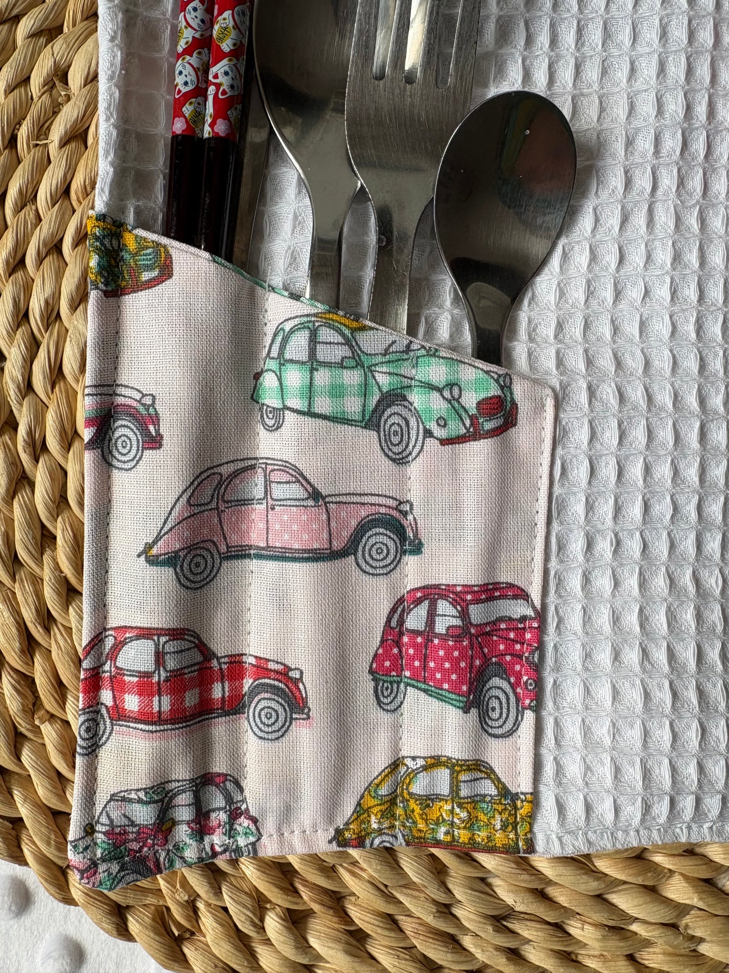 Set de cubiertos coche vintage