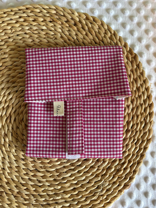 Funda bocadillo vichy rojo