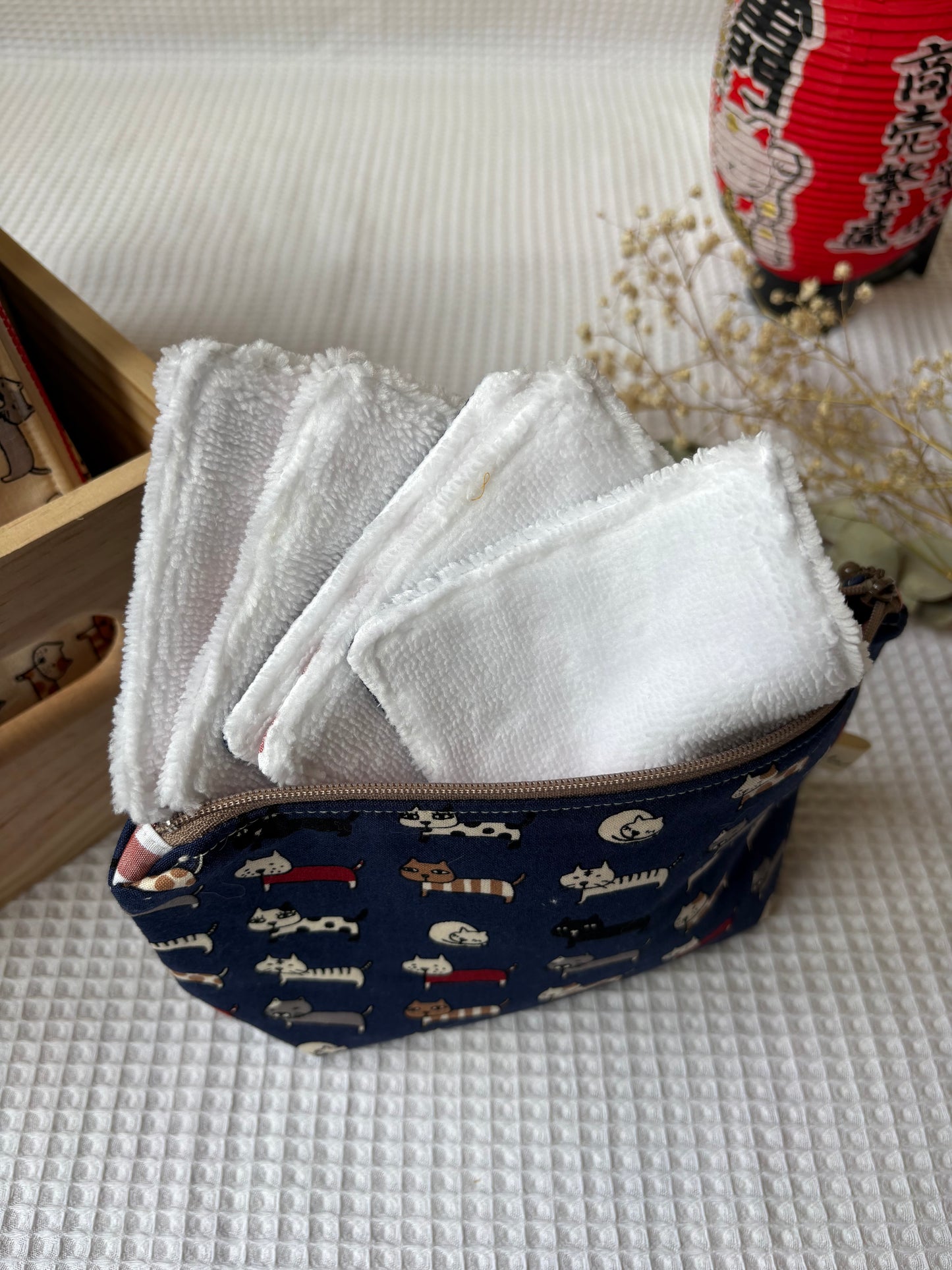 Neceser Gatos azules y sus 5 algodones