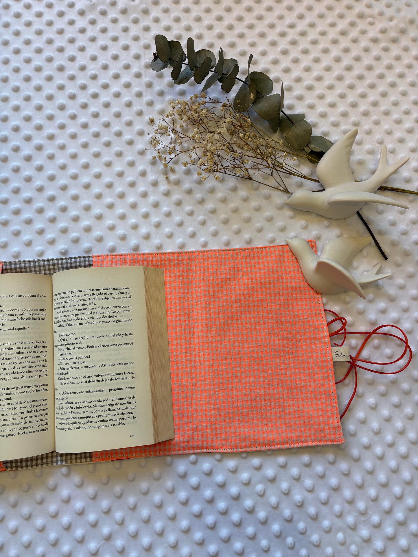 Funda para libros flores