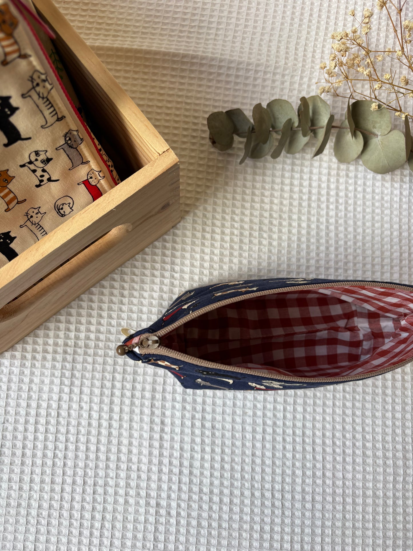 Neceser Gatos azules y sus 5 algodones