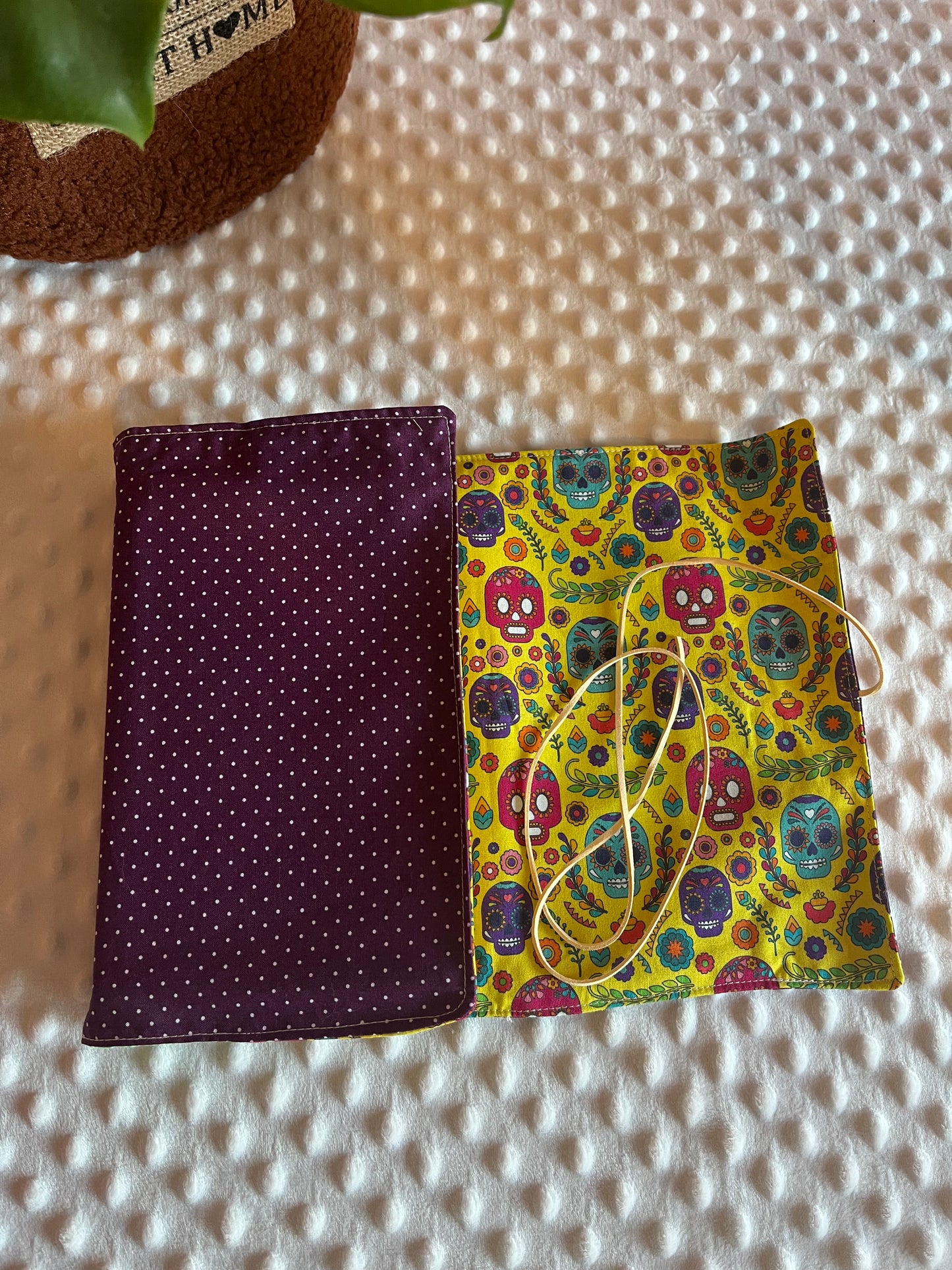Funda de libro calaveras mexicanas