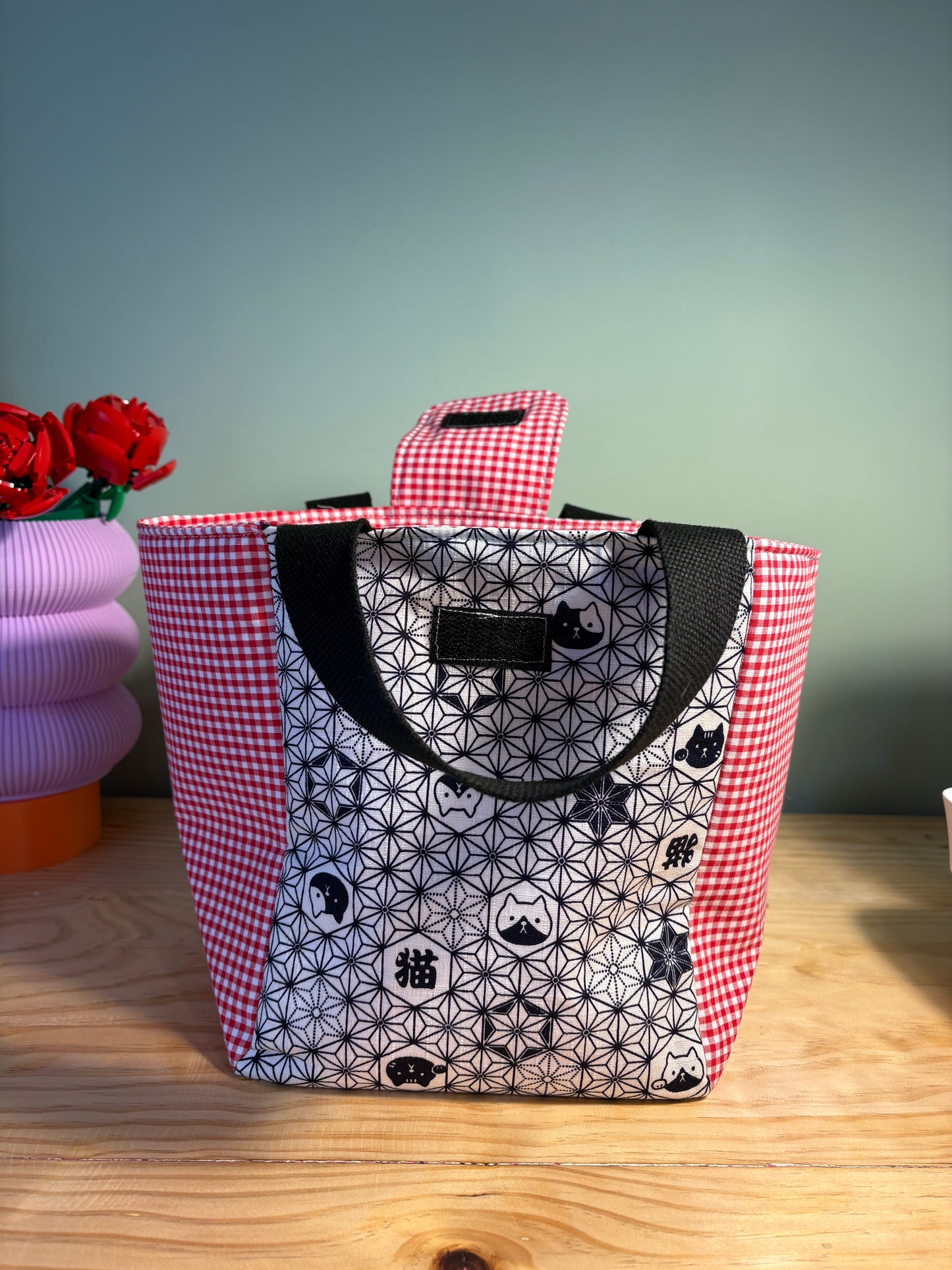 Lunchbag Neko asanoha