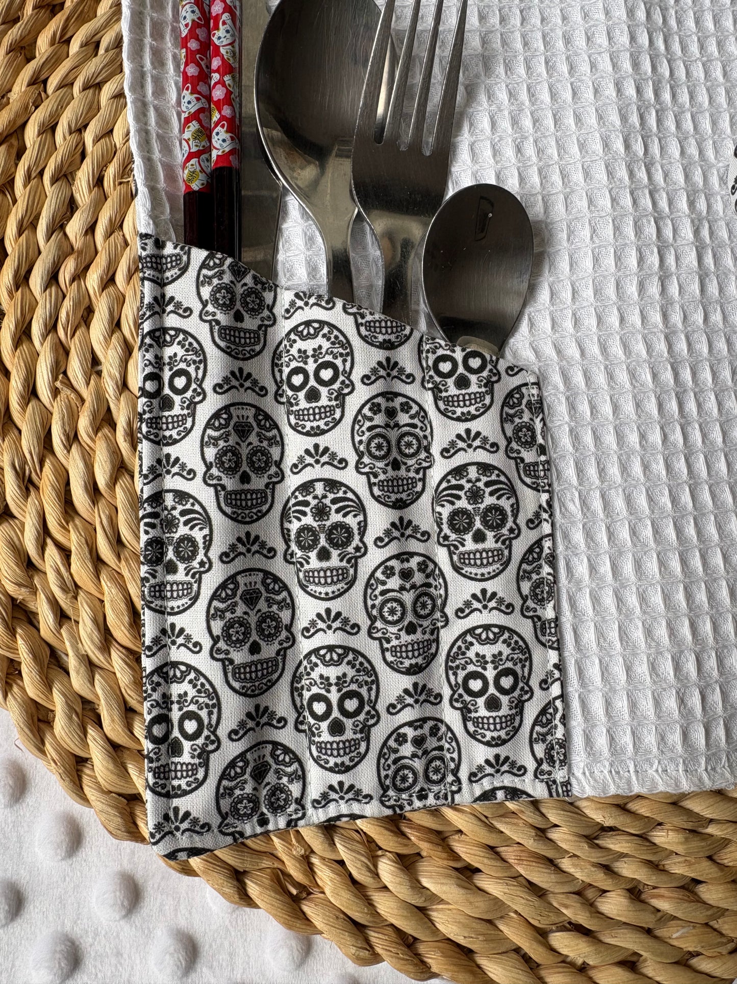 Set de cubiertos calaveras mexicanas