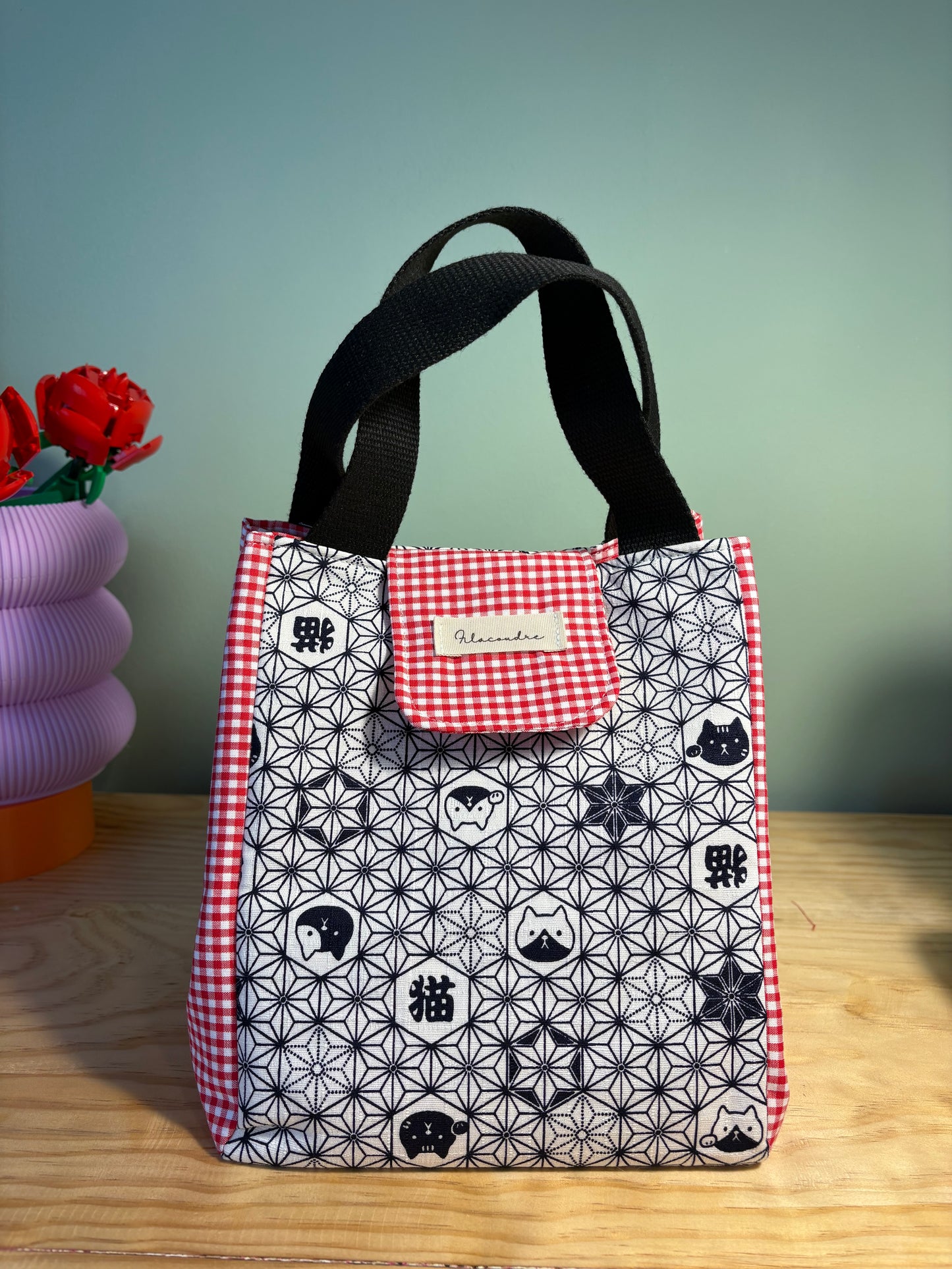 Lunchbag Neko asanoha