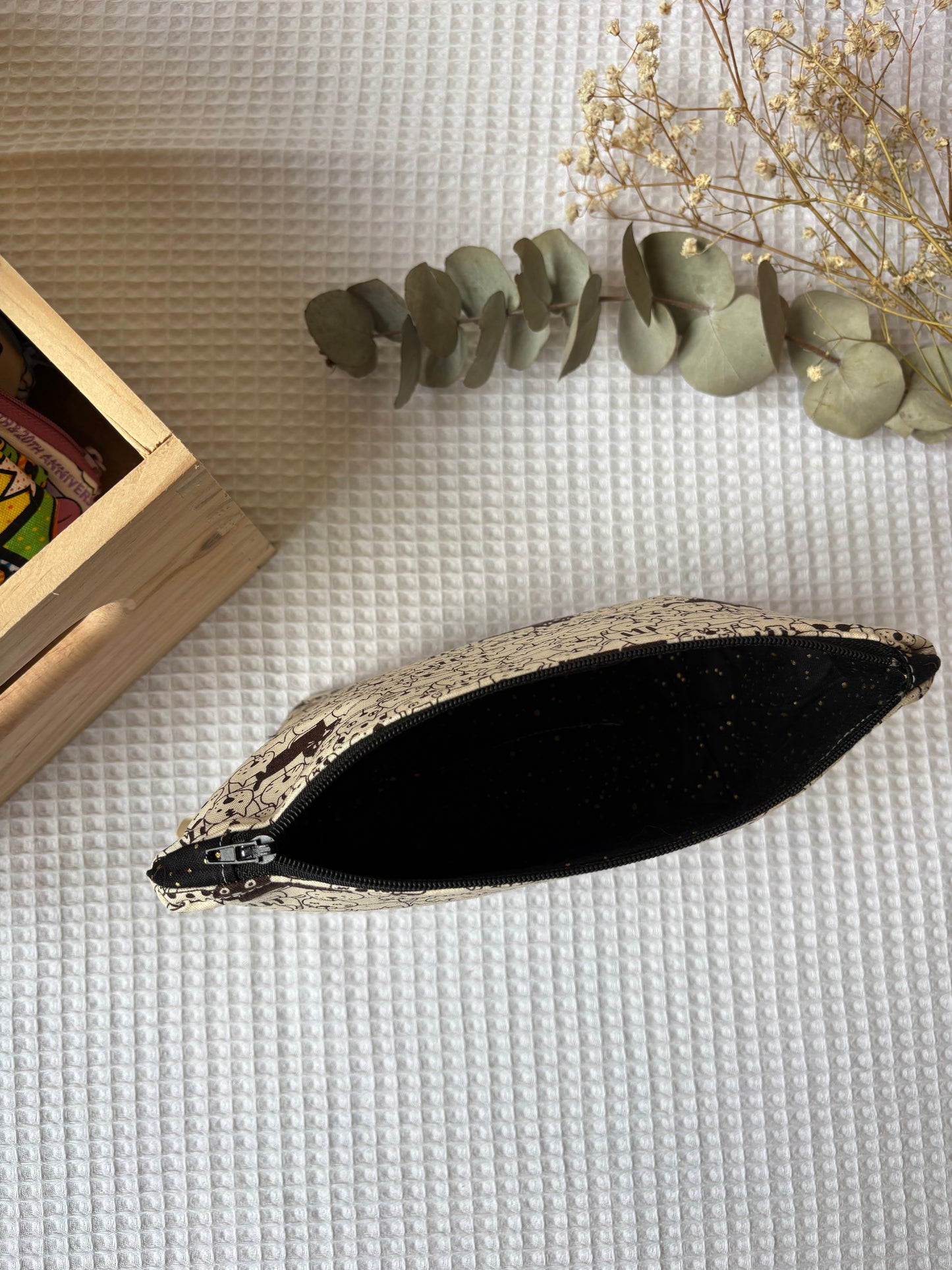 Neceser Gatos negro y blanco y sus 5 algodones