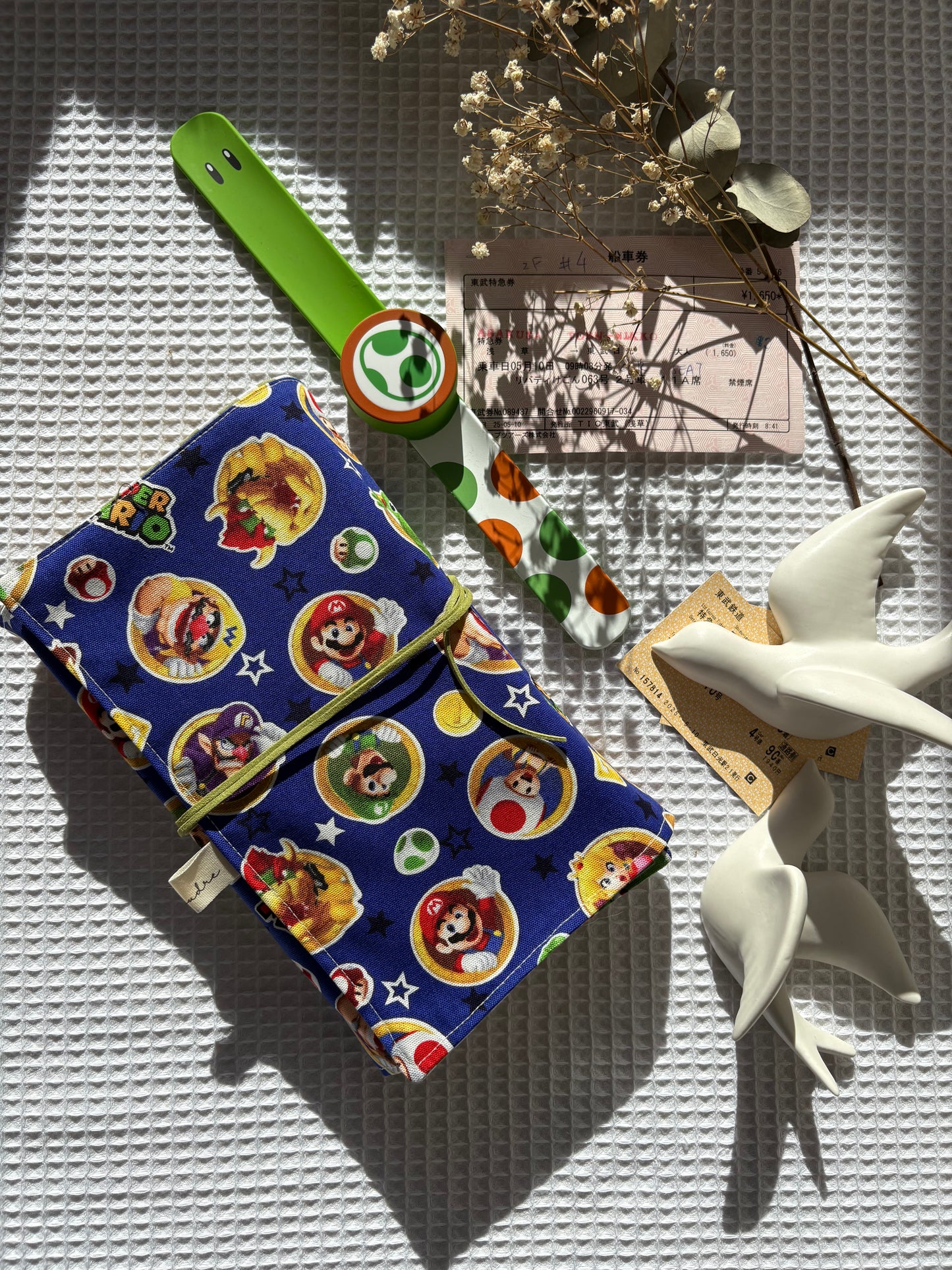 Funda de Libro Super Mario – Tela Japonesa Oficial Nintendo – Hecha a Mano