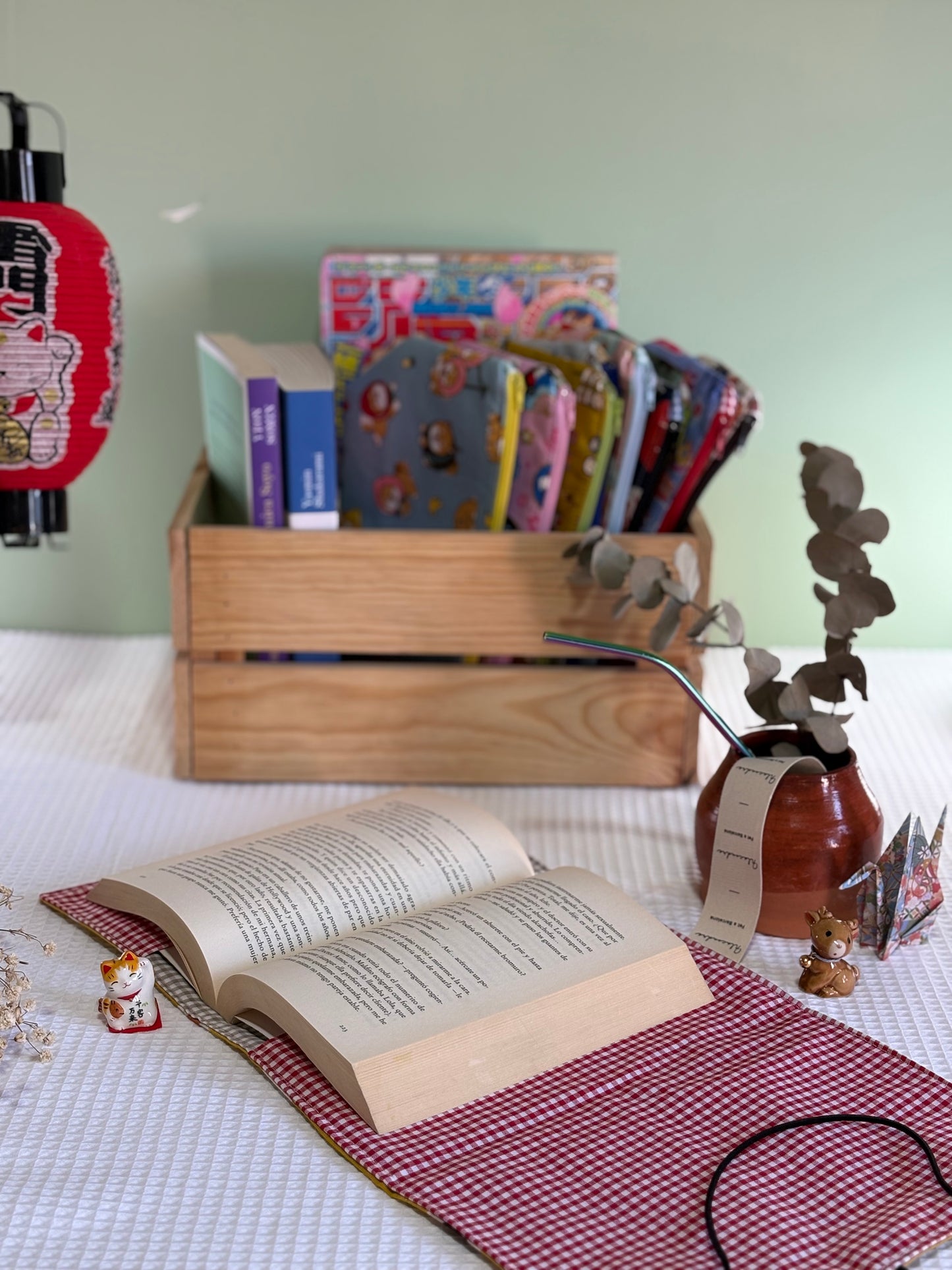 Funda de libro Steamed Buns con Tela Japonesa – Hecha a mano en Barcelona