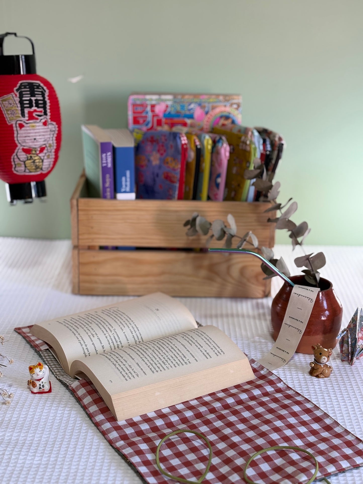 Funda de libro Yokai Guide con Tela Japonesa – Hecha a mano en Barcelona