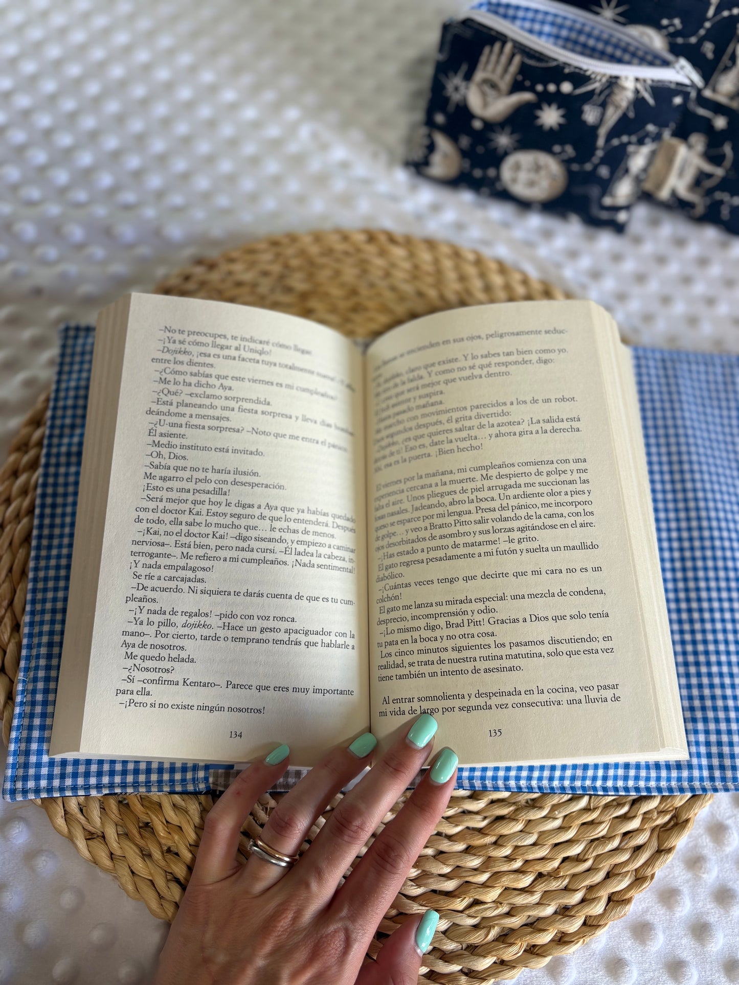 Funda para libros Cielo Astral  - Hecho a mano en Barcelona