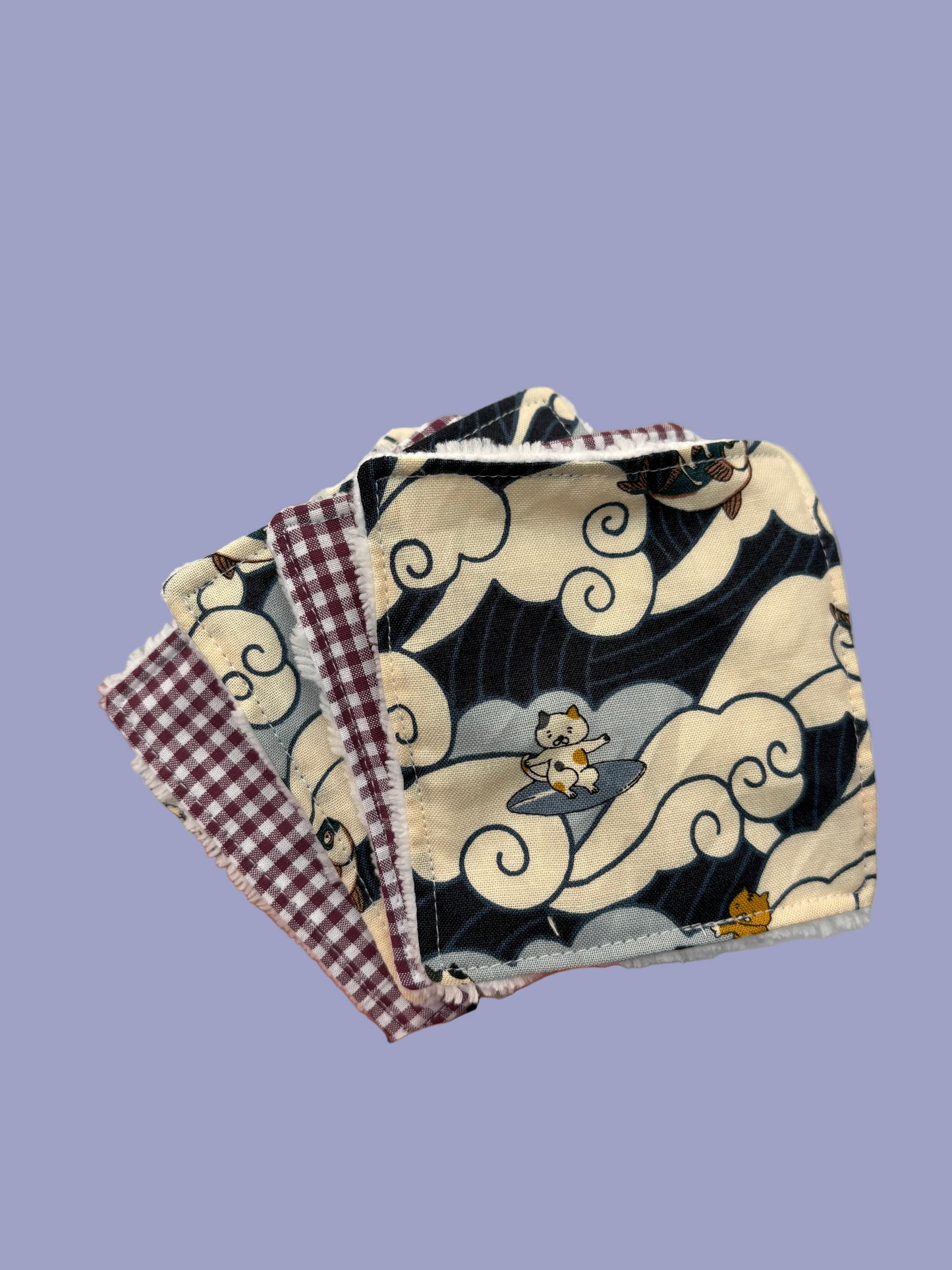 Neceser Cat Surfing Navy con sus 5 algodones