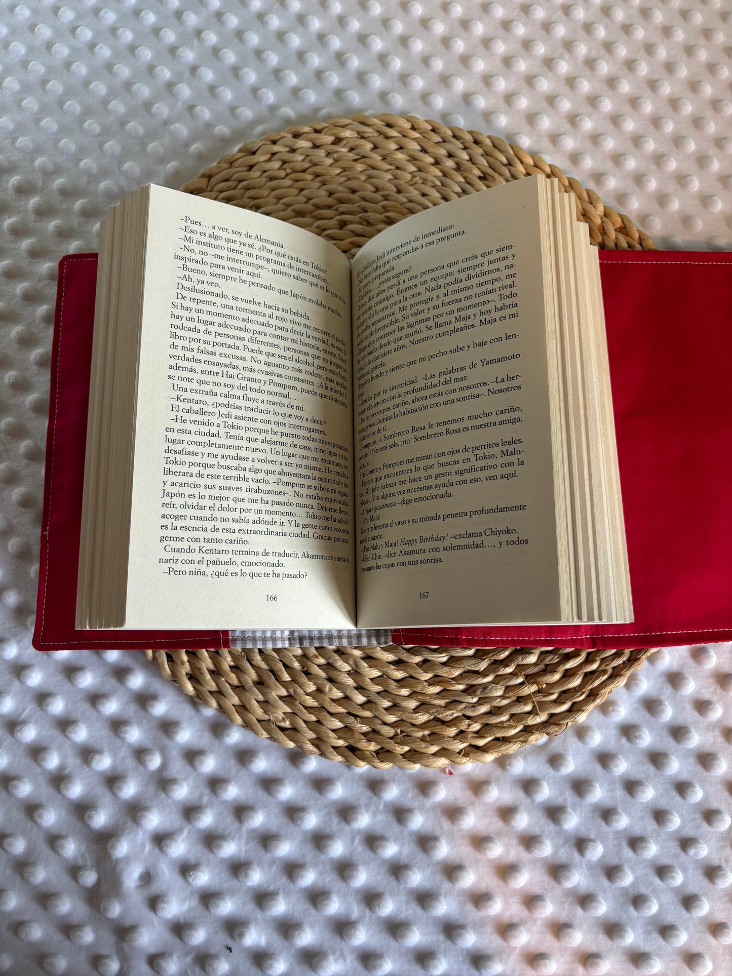 Funda para libros gatos y donuts  - Hecho a mano en Barcelona
