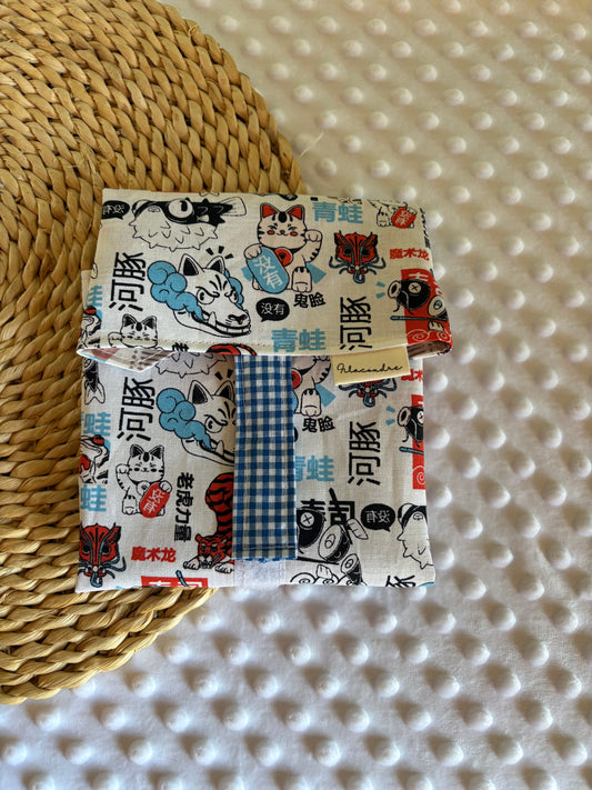 Funda bocadillo Neki azul rojo