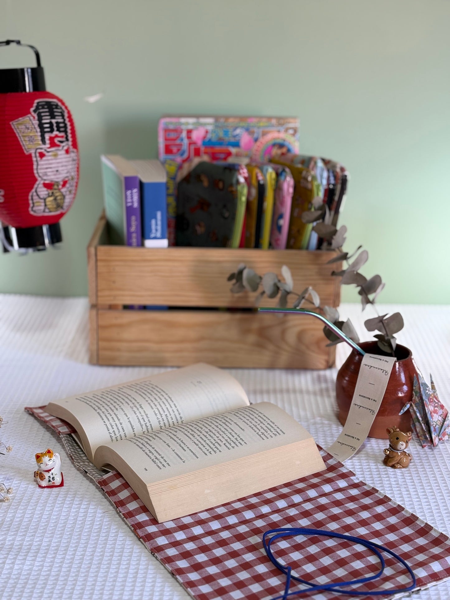 Funda de libro Shiba Samurai con Tela Japonesa – Hecha a mano en Barcelona