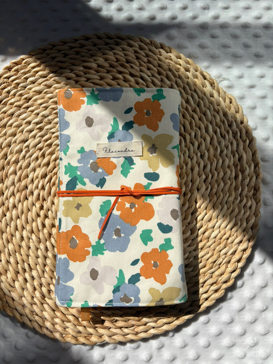 Funda para libros flores de otoño