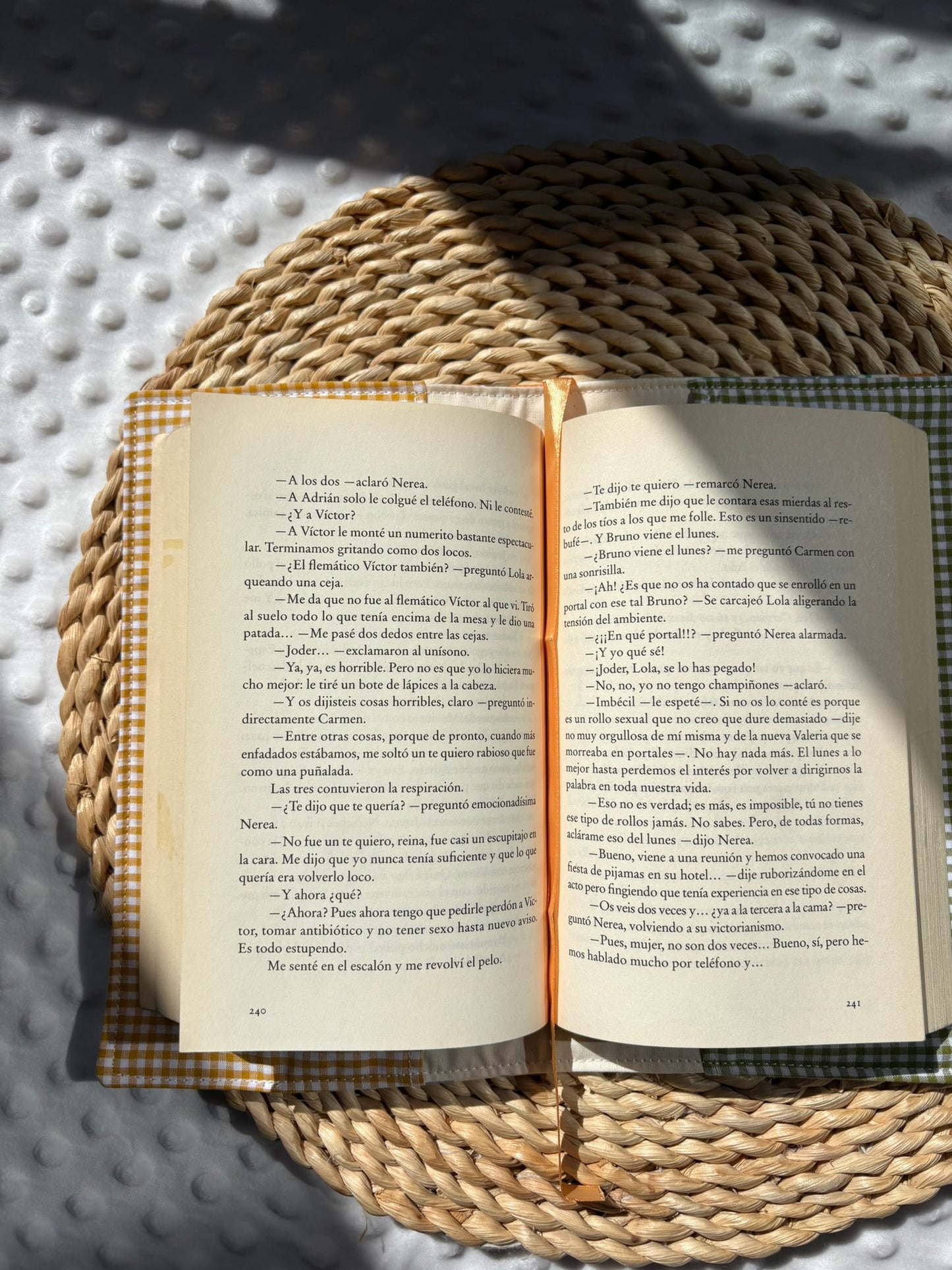 Funda para libros flores de otoño