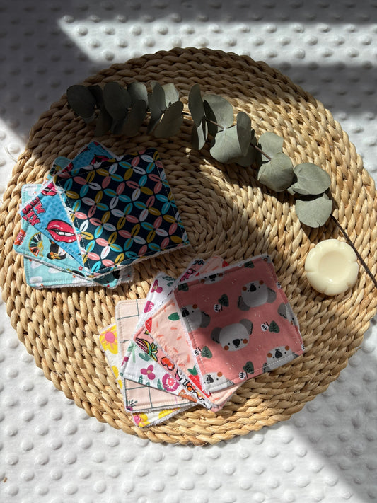 Set algodones rosa y azul