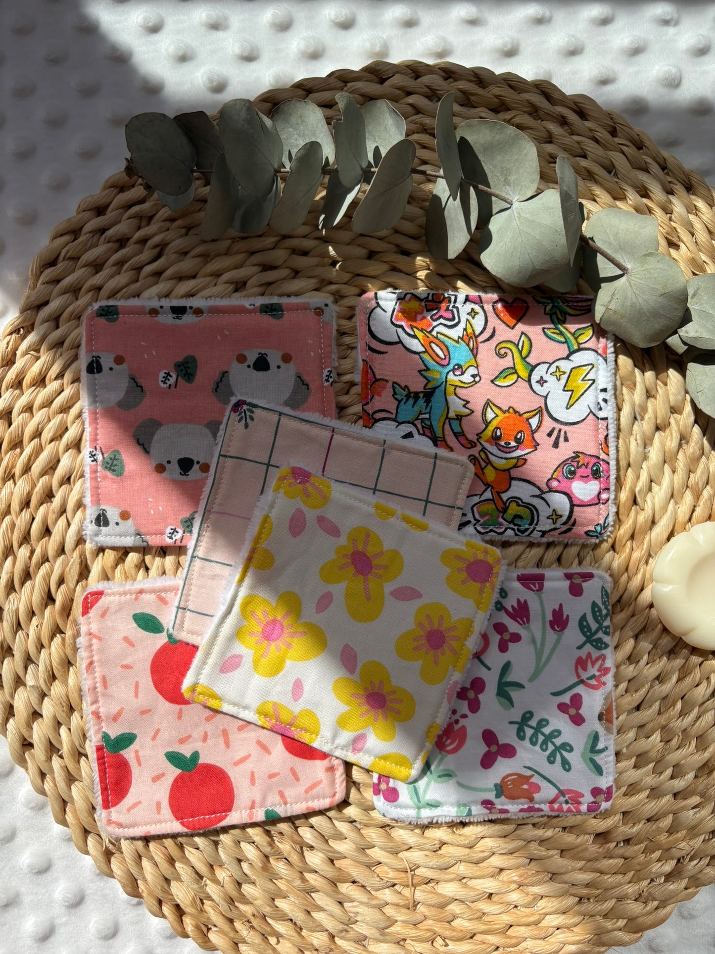 Set algodones rosa y azul