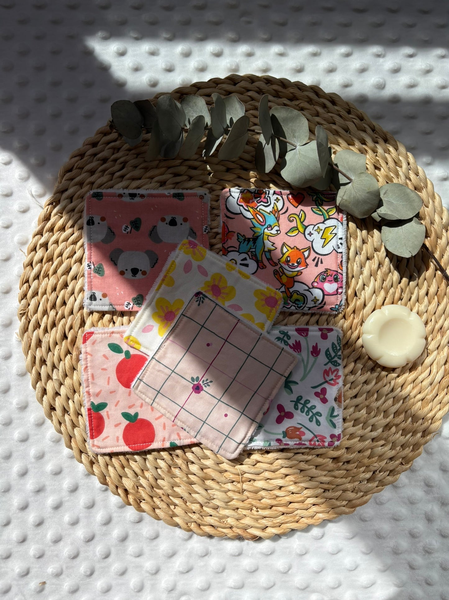 Set algodones rosa y azul