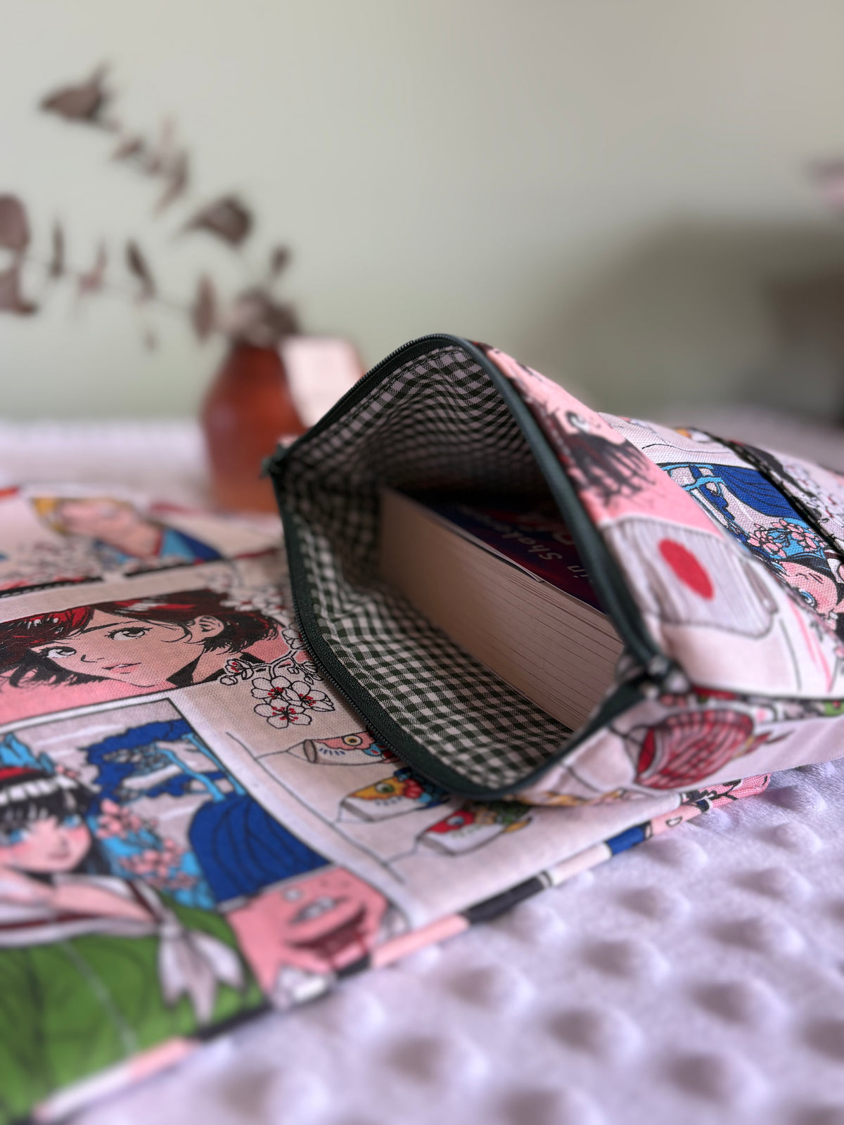Funda de libro Tokyo con cremallera | Hecho a mano en Barcelona