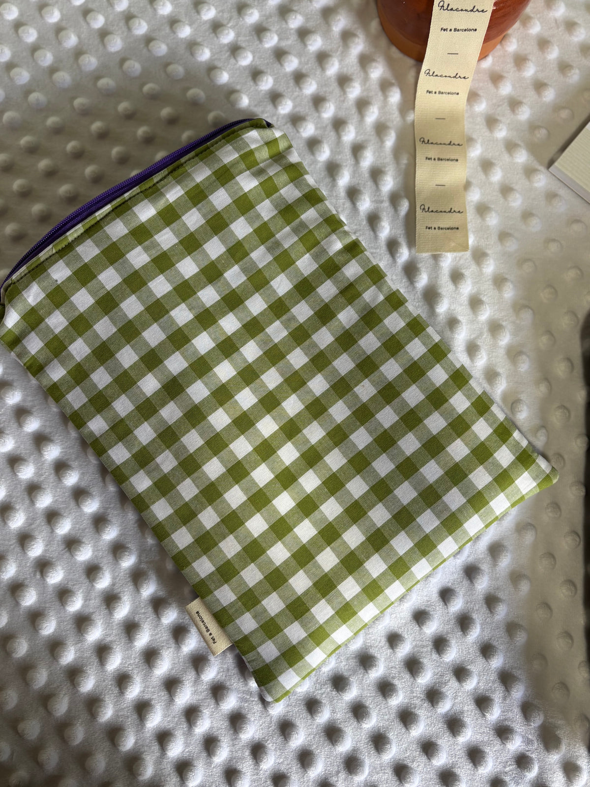 Funda de libro tulipanes con cremallera | Hecho a mano en Barcelona