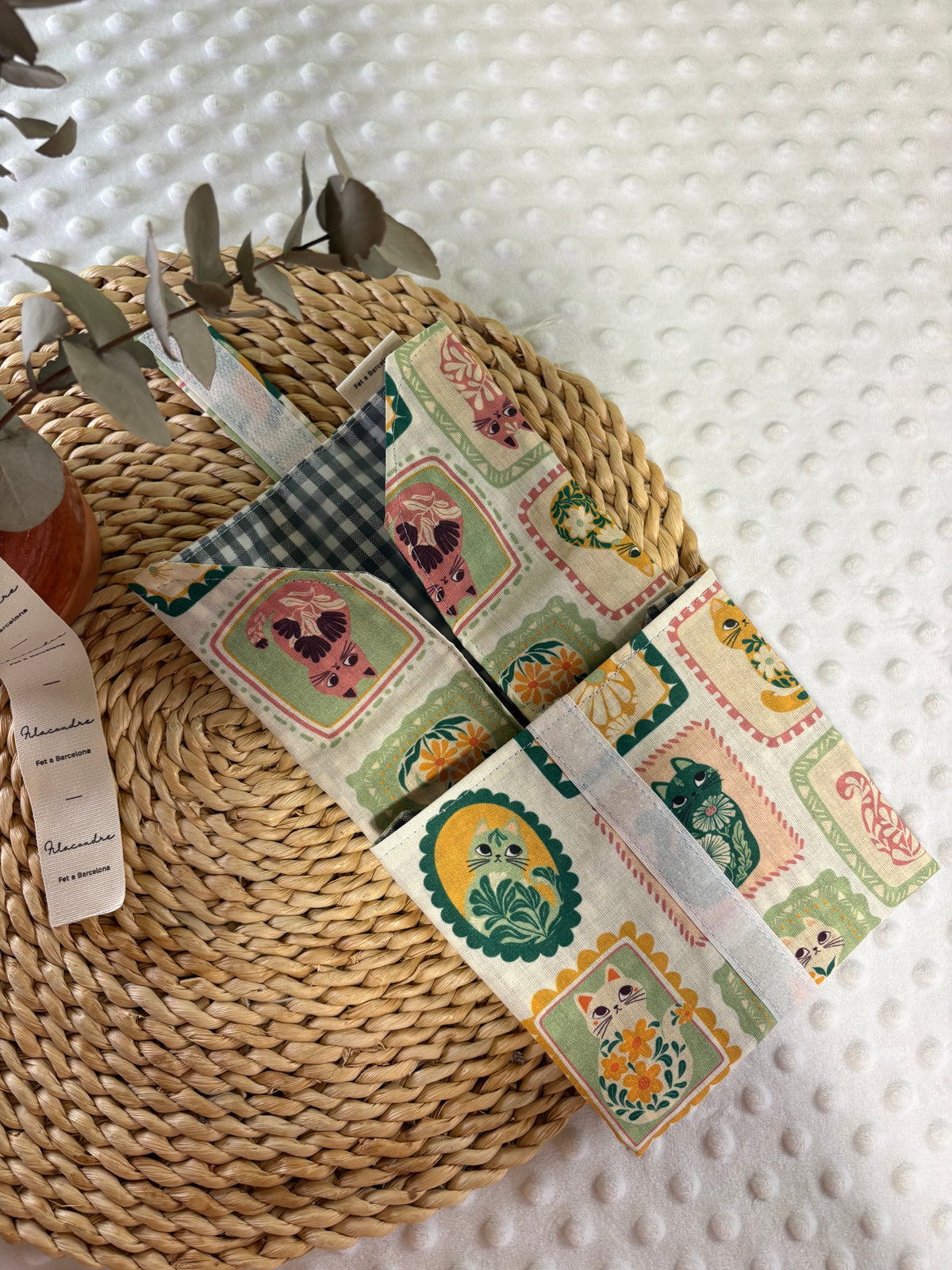 Funda bocadillo gatos