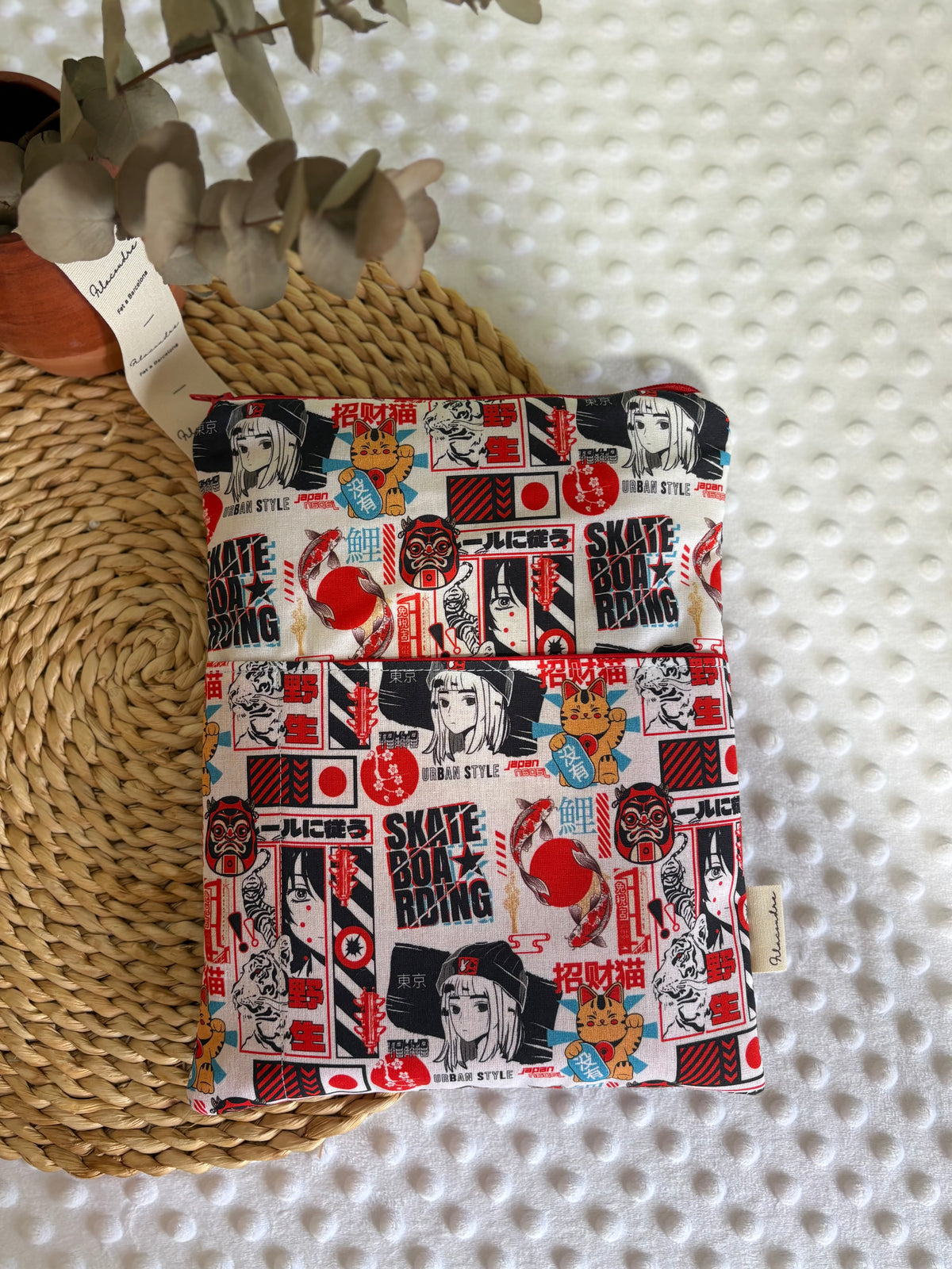 Funda de libro japones con cremallera | Hecho a mano en Barcelona